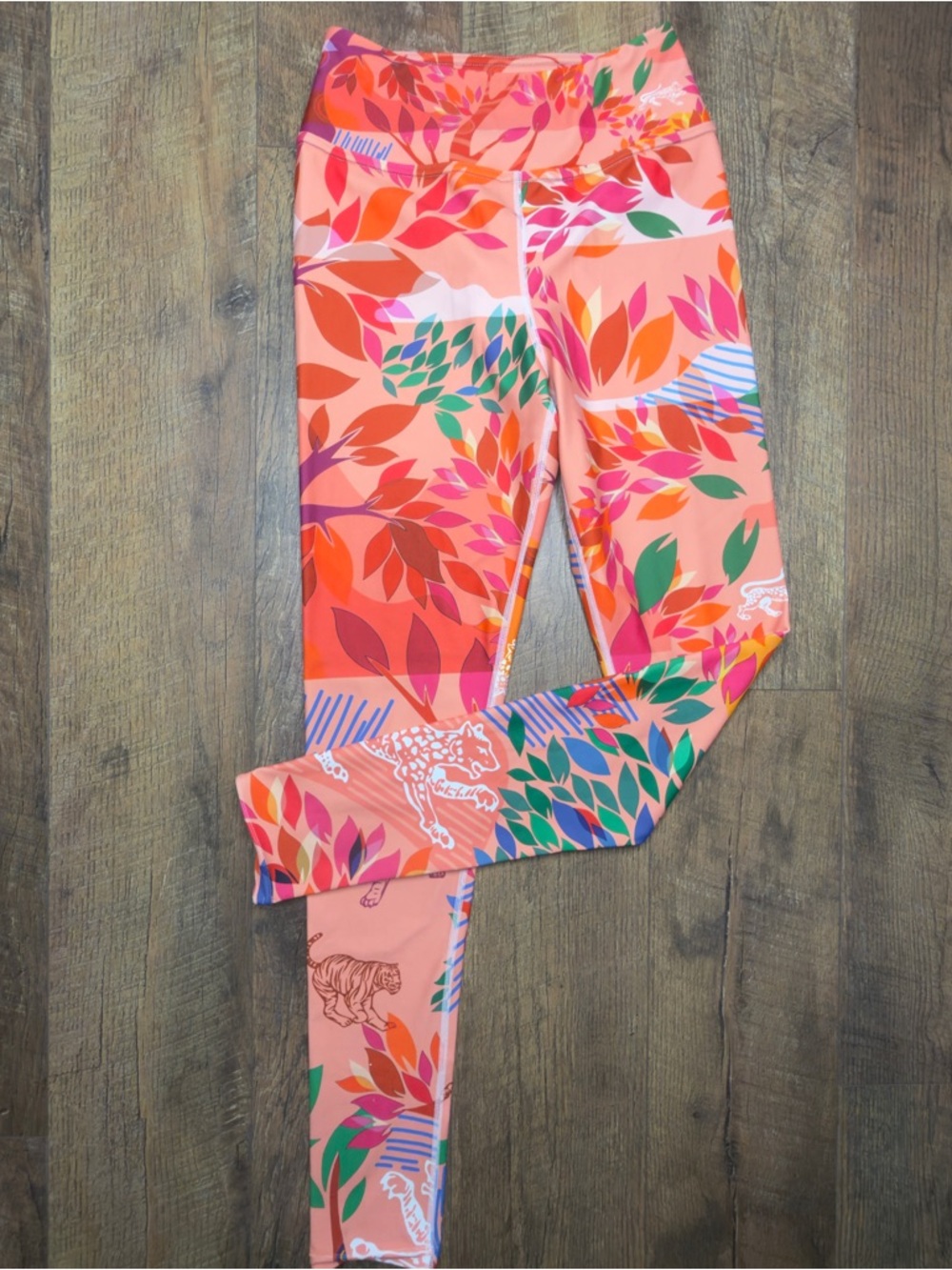 JESSIE ZHAO NEW YORK Tigers in the Garden  High Waist Yoga Leggings Medium 💪🏻 - Picture 6 of 11